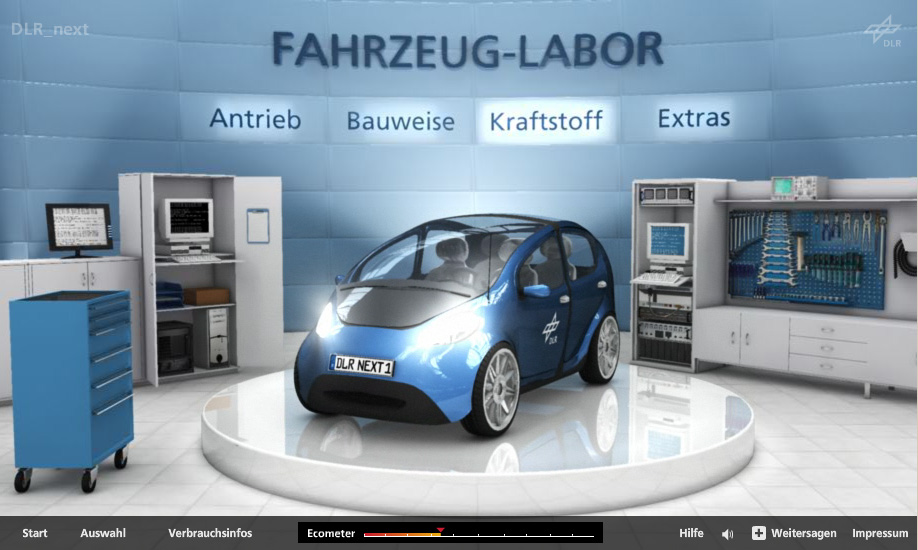 @ DLR Automodell im Fahrzeuglabor
