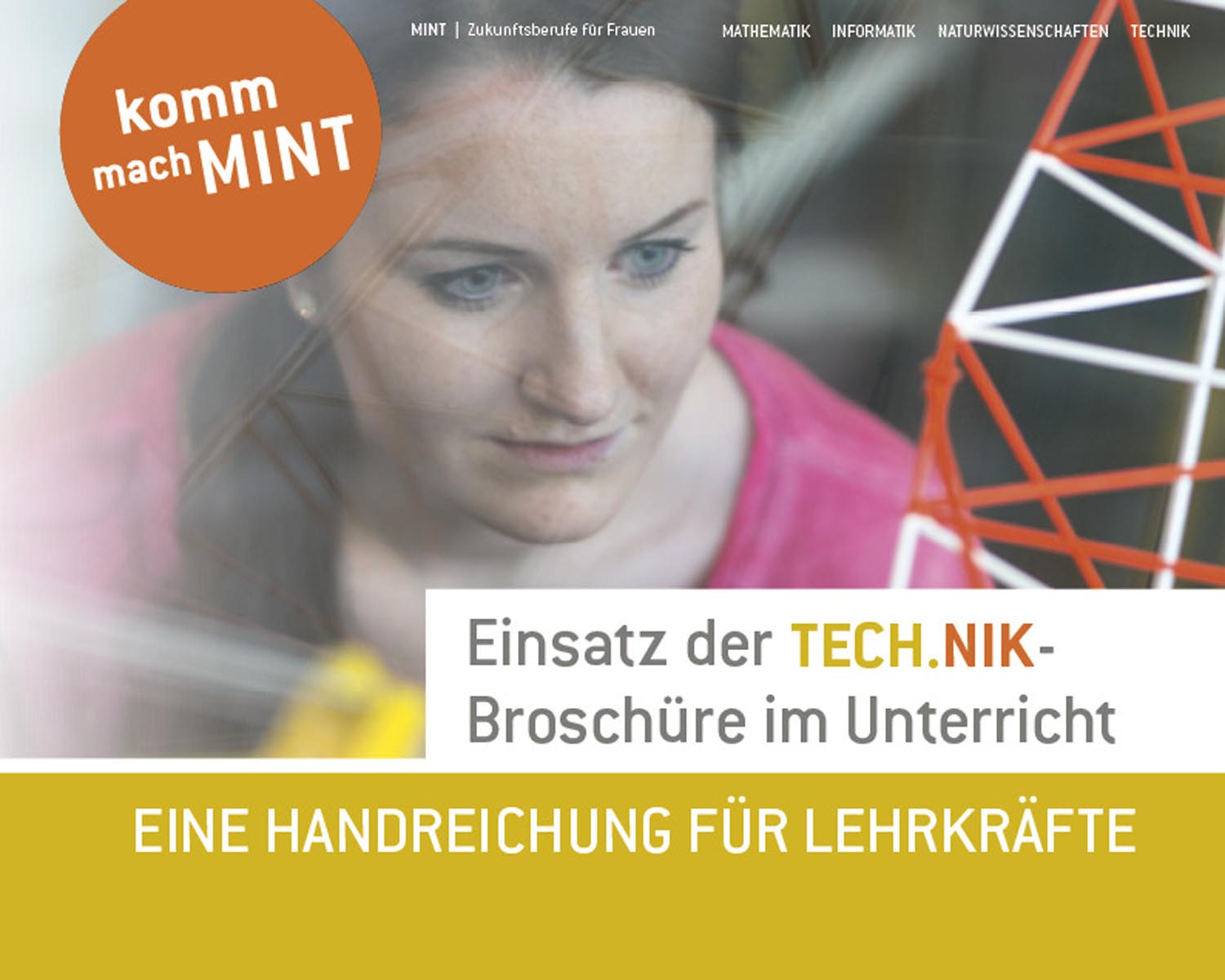 © Kompetenzzentrum Technik-Diversity-Chancengleichheit e.V. Cover der Broschüre mit Mädchen